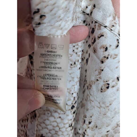 Calvin Klein Women's Ombré Snake Print Button-Front Long Sleeve‎ Top - Picture 7 of 8